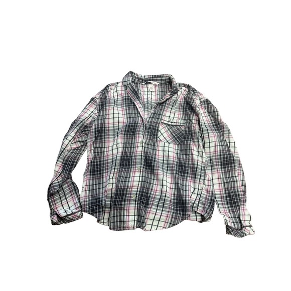 Victoria's Secret Plaid Flannel Pajama Top Sleepwear Women's Small - Picture 1 of 3